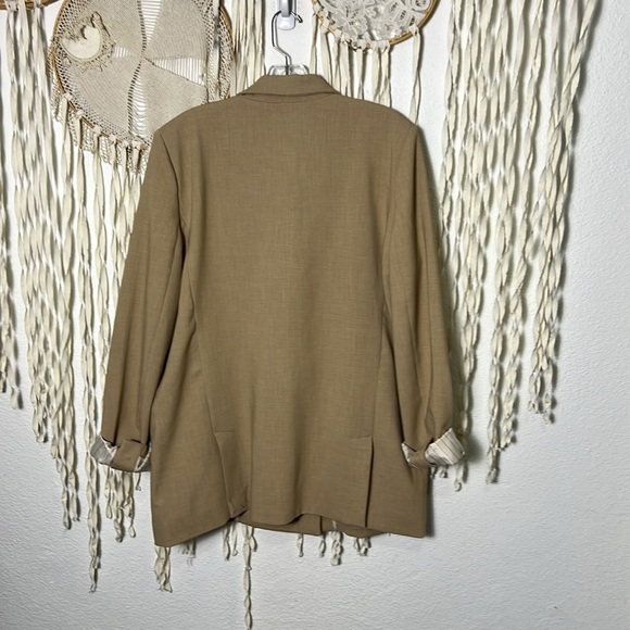 Anthropologie | Maeve NWT Tan Double Breasted Women's Blazer Size  12 - Picture 6 of 11
